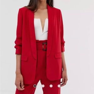 Stradivarius two-piece tailored blazer in red